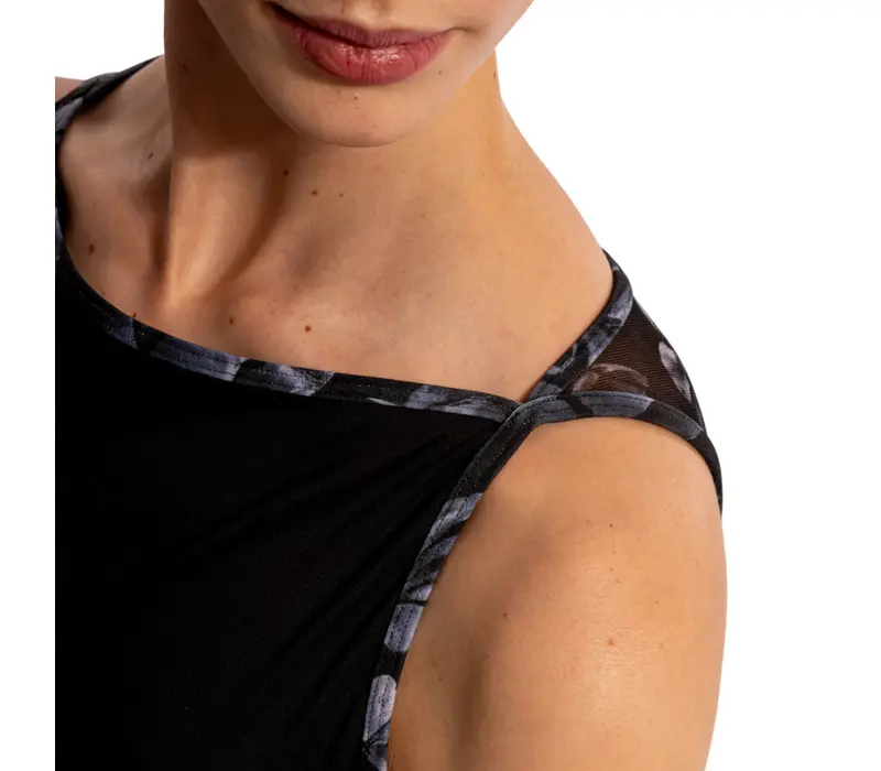 Bloch Eden Floral, women's leotard - Black