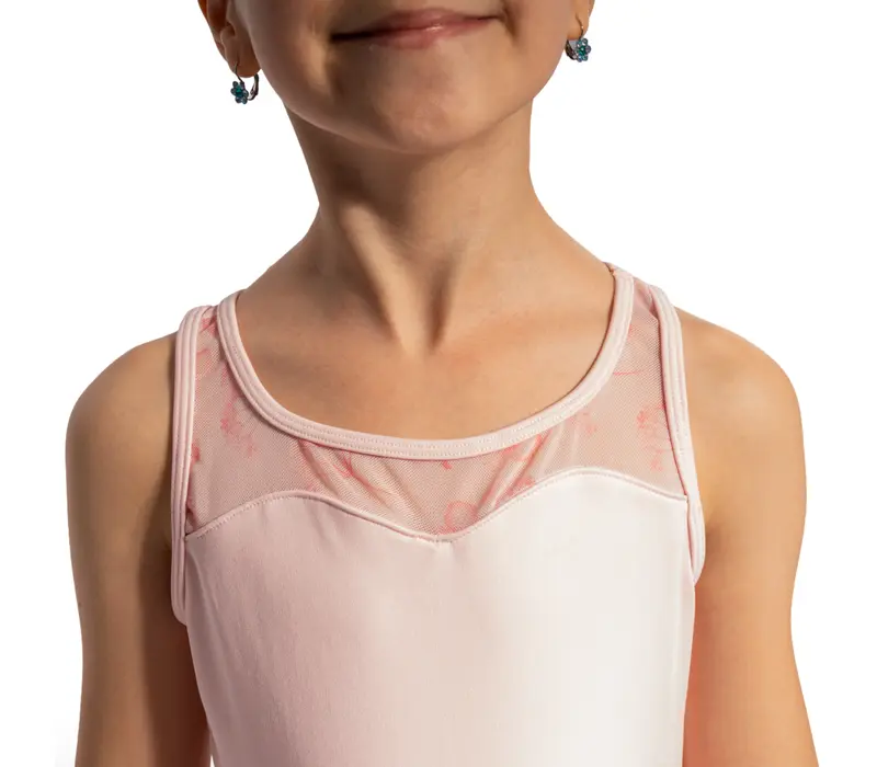 Bloch Evie Floral tank, tank leotard with tutu skirt - Candy Pink Bloch