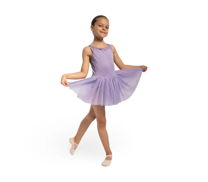 Bloch Evie Floral tank, tank leotard with tutu skirt - Lilac Bloch