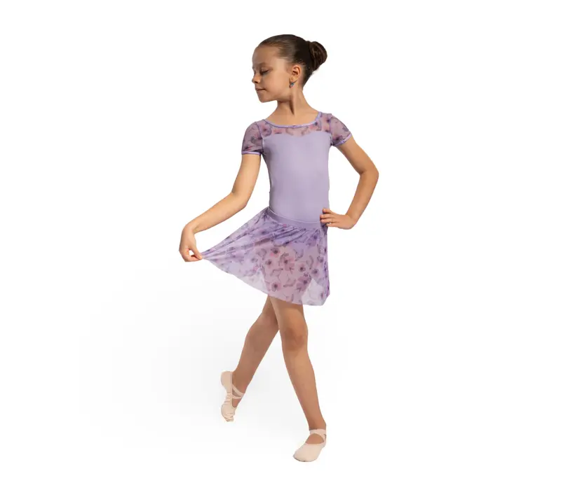 Bloch Grace Floral, girl's floral skirt - Lilac Bloch