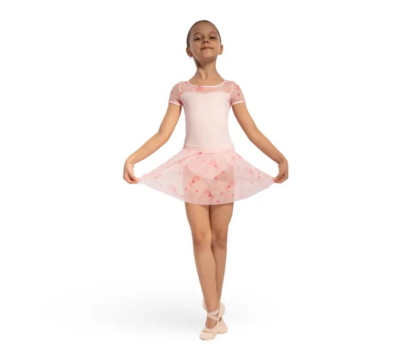 Bloch Grace Floral, girl's floral skirt - Candy Pink Bloch