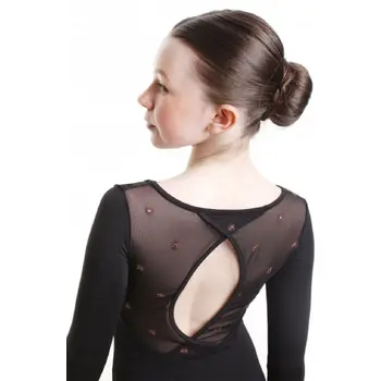 Bloch Lea, elegant leotard for girls with three-quarter sleeves