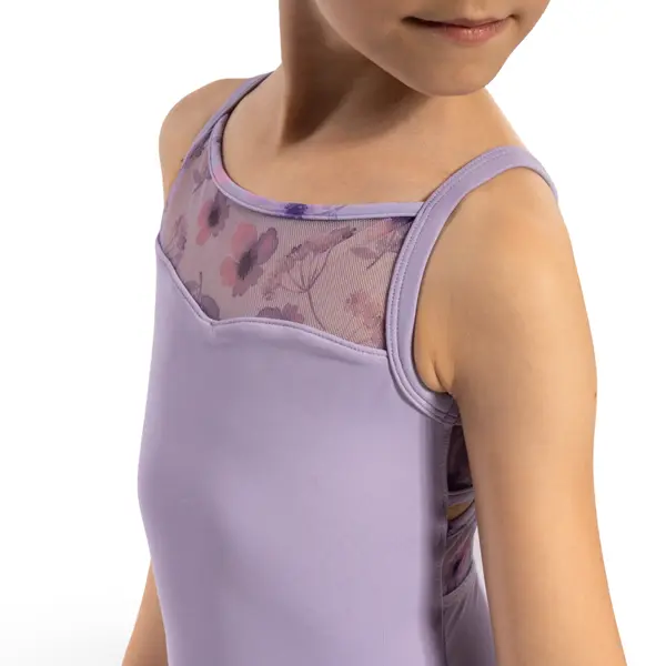 Bloch Lila Floral, camisole leotard for girls