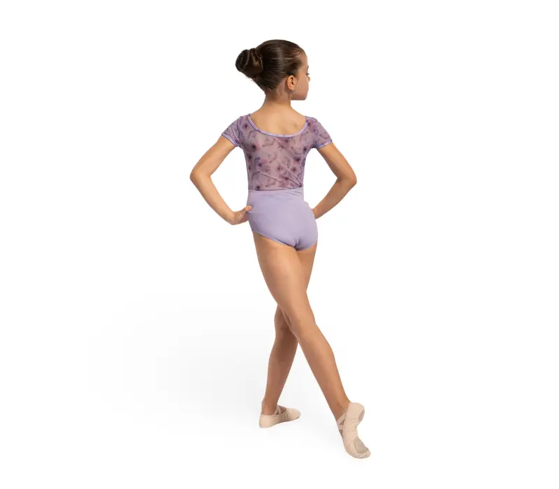 Bloch Remi Floral, girls leotard - Lilac Bloch