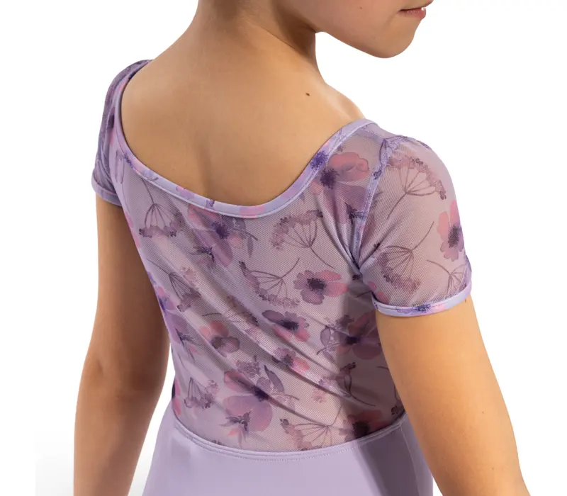 Bloch Remi Floral, girls leotard - Lilac Bloch