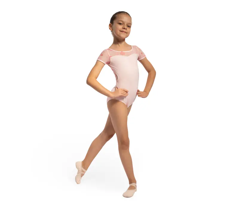 Bloch Remi Floral, girls leotard - Candy Pink Bloch