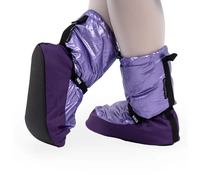 Bloch metalic bootie, women's warm-up shoes - Purple metallic Bloch