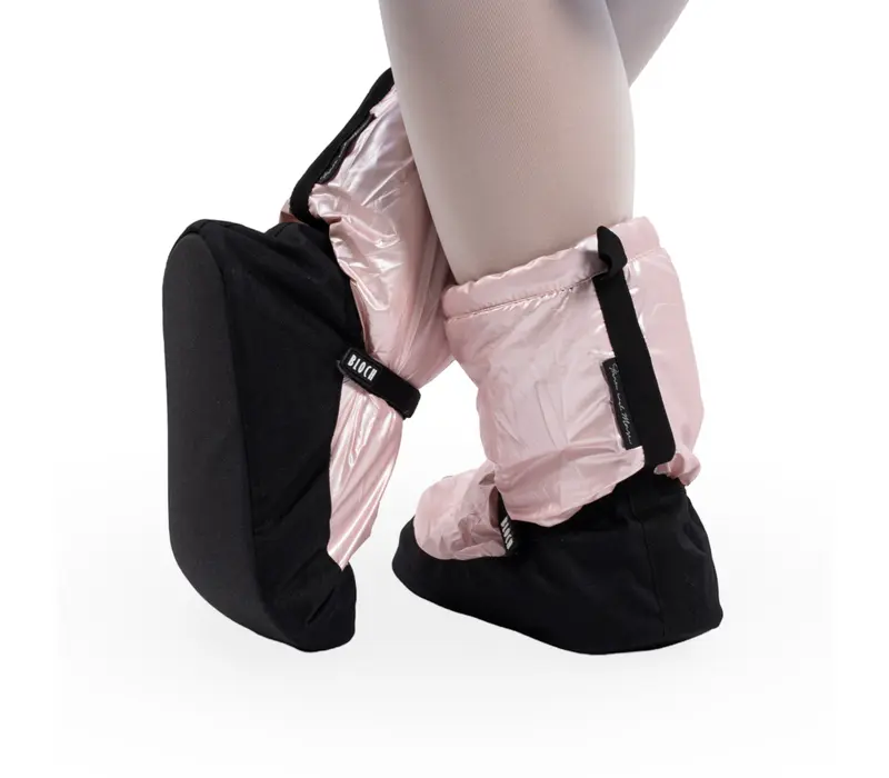 Bloch metalic bootie, women's warm-up shoes - Pink metallic Bloch