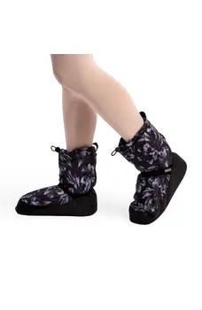 Bloch booties black flower, women's warm-up shoes