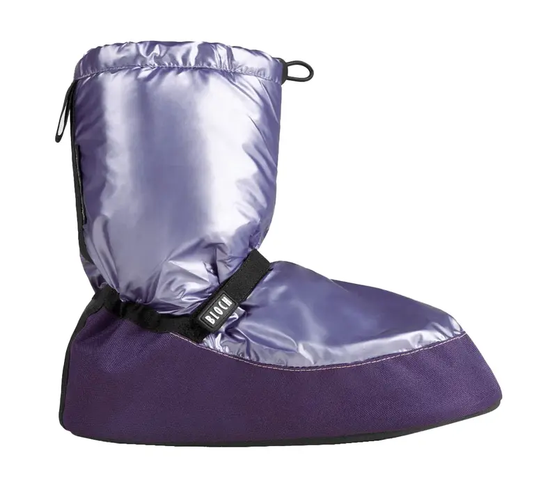 Bloch metalic bootie, women's warm-up shoes - Purple metallic Bloch