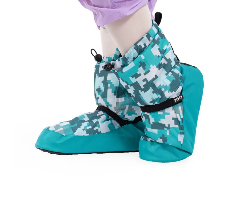 Bloch crazy printed booties, warming up shoes - Pixel print Bloch