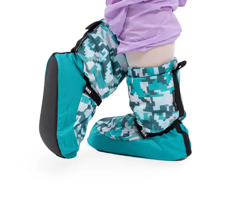 Bloch crazy printed booties, warming up shoes - Pixel print Bloch