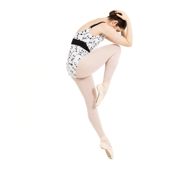 Capezio C'est la vie Fleur, women's leotard with thick shoulder straps - Cascading Florals Capezio