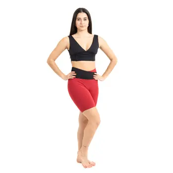 Capezio C'est La Vie Enchante Bike Short, women's thigh-high shorts - Scarlet Capezio