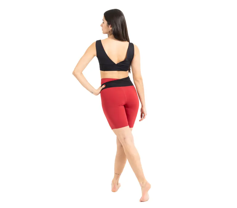 Capezio C'est La Vie Enchante Bike Short, women's thigh-high shorts - Scarlet Capezio