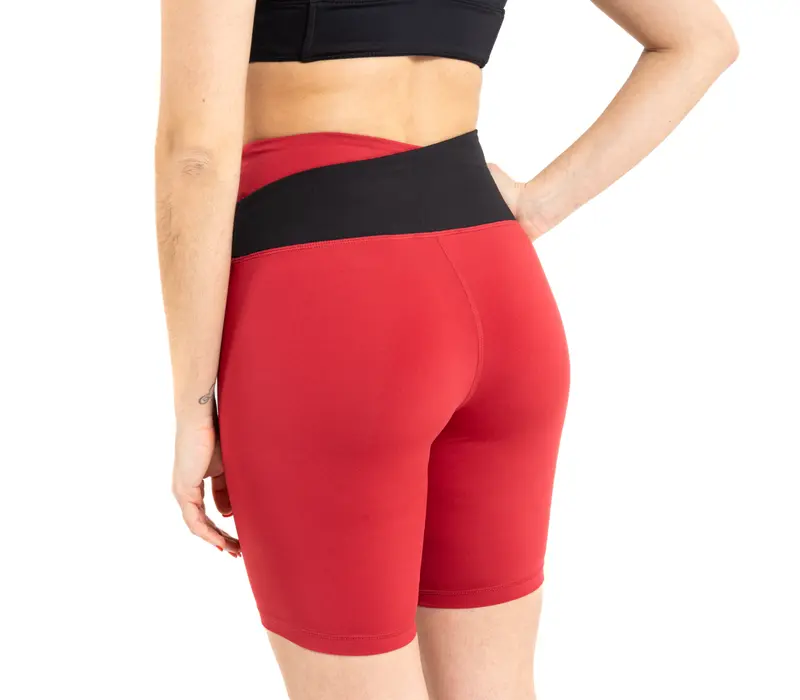 Capezio C'est La Vie Enchante Bike Short, women's thigh-high shorts - Scarlet Capezio