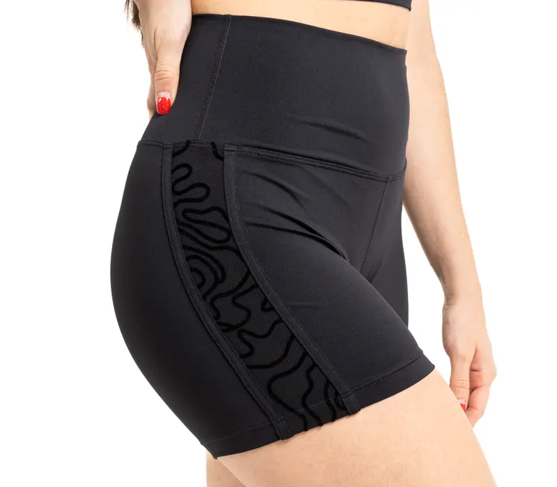 Capezio Bella Notte Vita Side Panel Short, shorts for ladies - Black