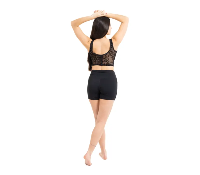 Capezio Bella Notte Vita Side Panel Short, shorts for ladies - Black