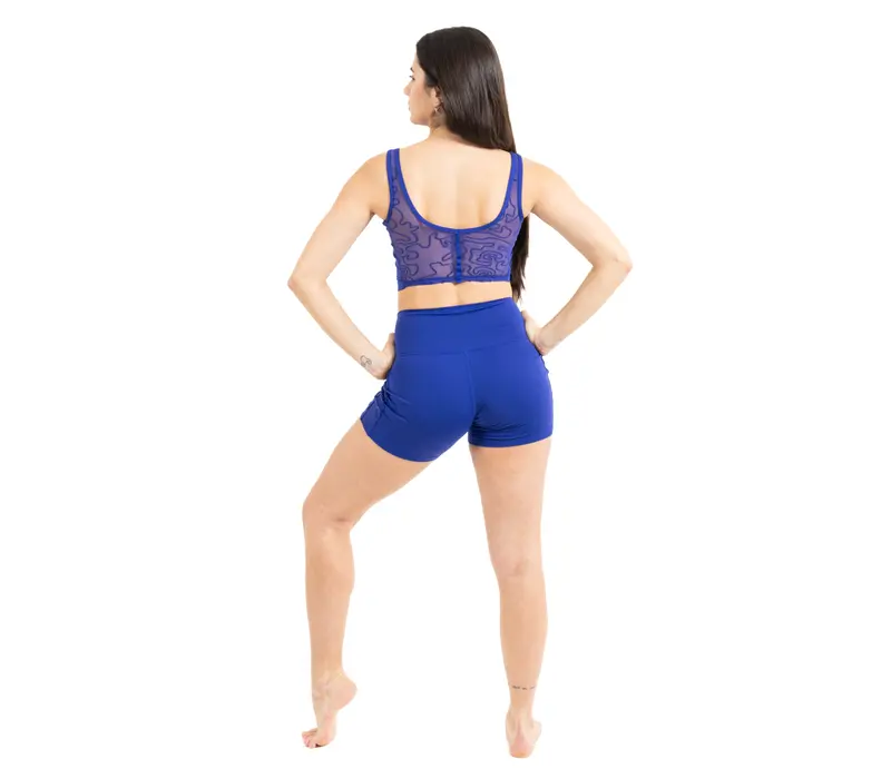 Capezio Bella Notte Vita Side Panel Short, shorts for ladies - Spectrum Blue 