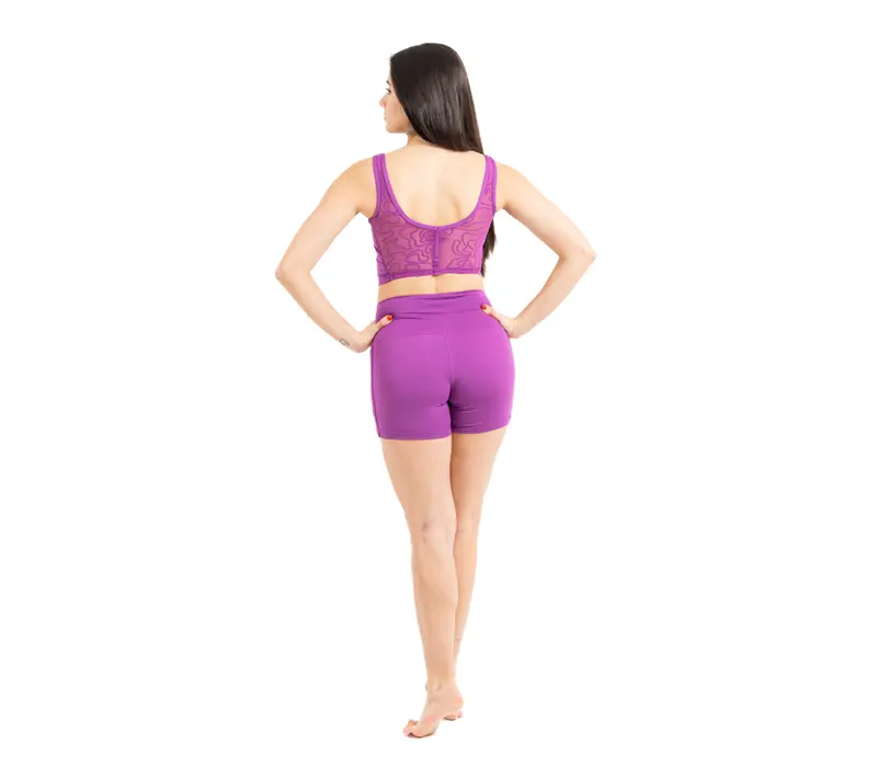 Capezio Bella Notte Vita Side Panel Short, shorts for ladies - Hyacint violet