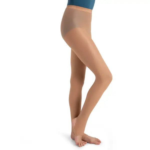 Capezio ultra shimmery, girls shiny stirrup tights