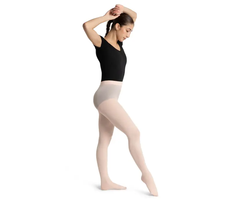 Capezio Ultra Soft tight self knit, footed women's tights - Ballet pink Capezio