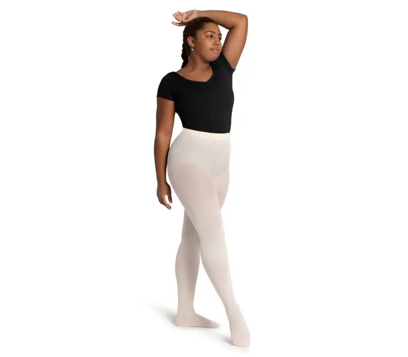 Capezio Ultra Soft tight self knit, footed women's tights - Light pink Capezio