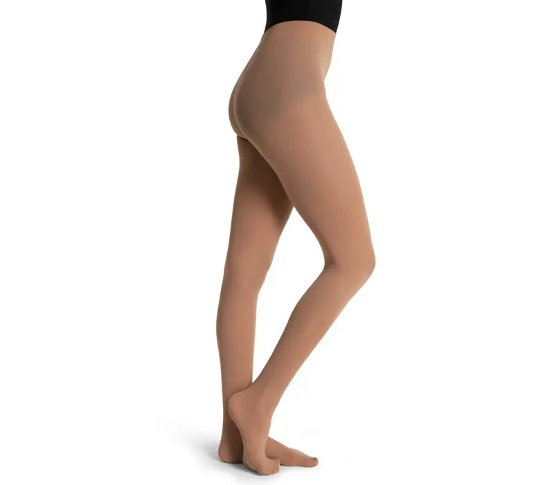 Capezio Ultra Soft tight self knit, footed women's tights - Nude Capezio