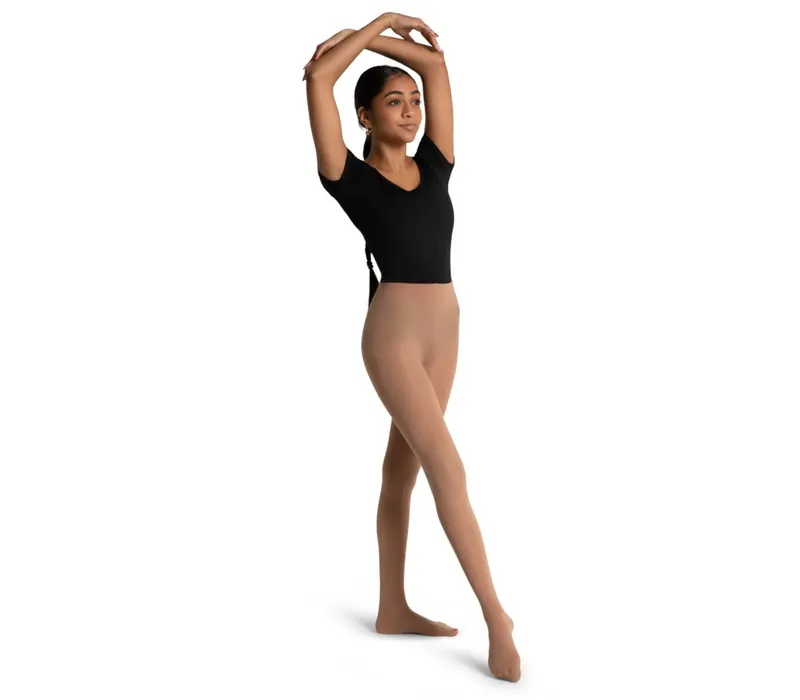 Capezio Ultra Soft tight self knit, footed women's tights - Nude Capezio