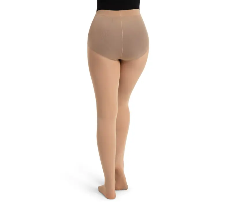 Capezio Ultra Soft tight self knit, footed women's tights - Light suntan Capezio