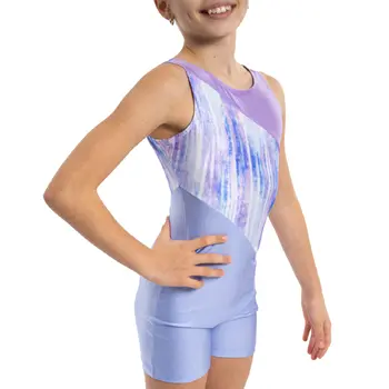 Capezio Seashell Biketard, girls' short unitard