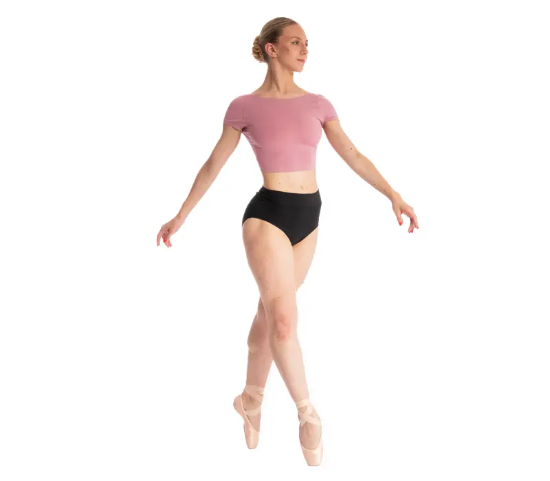 Capezio Clover Crop Top, top for ladies - Black