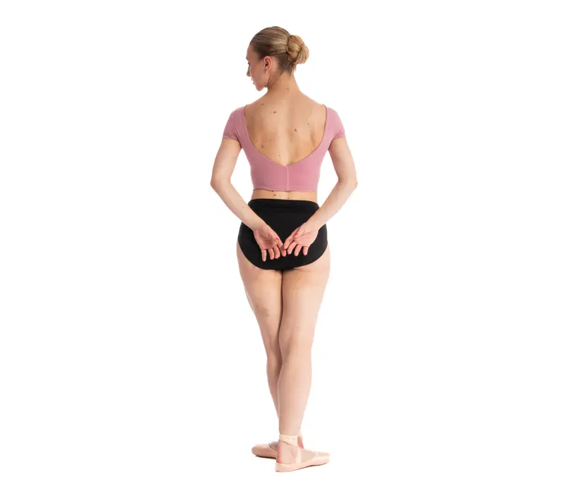 Capezio Clover Crop Top, top for ladies - Black