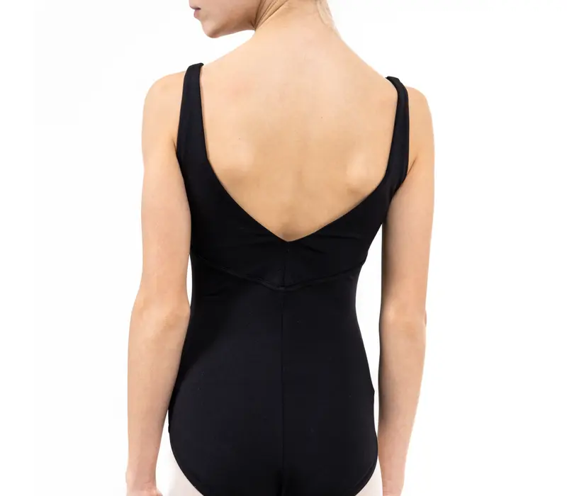 Capezio C'est La Vie Étoile Leotard, girl's leotard with thick shoulder straps - Black