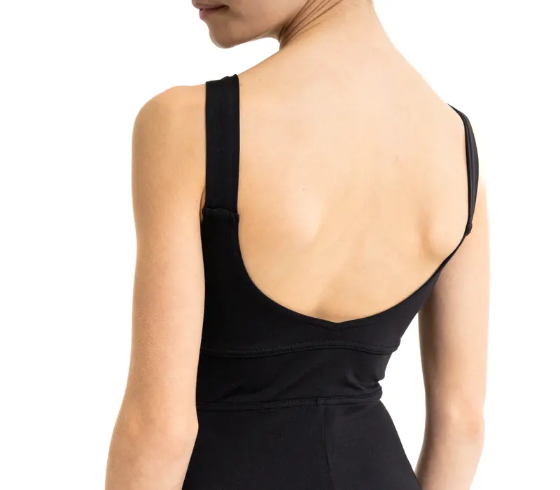 Capezio C'est La Vie Fleur, girl's leotard with thick shoulder straps - Black