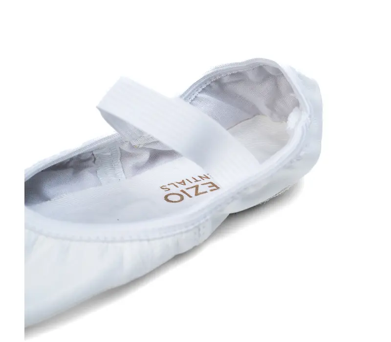 Capezio Luna, leather ballet slippers for beginners - White