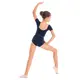 Capezio Scoop Neck Short Sleeve Leotard for children - Navy