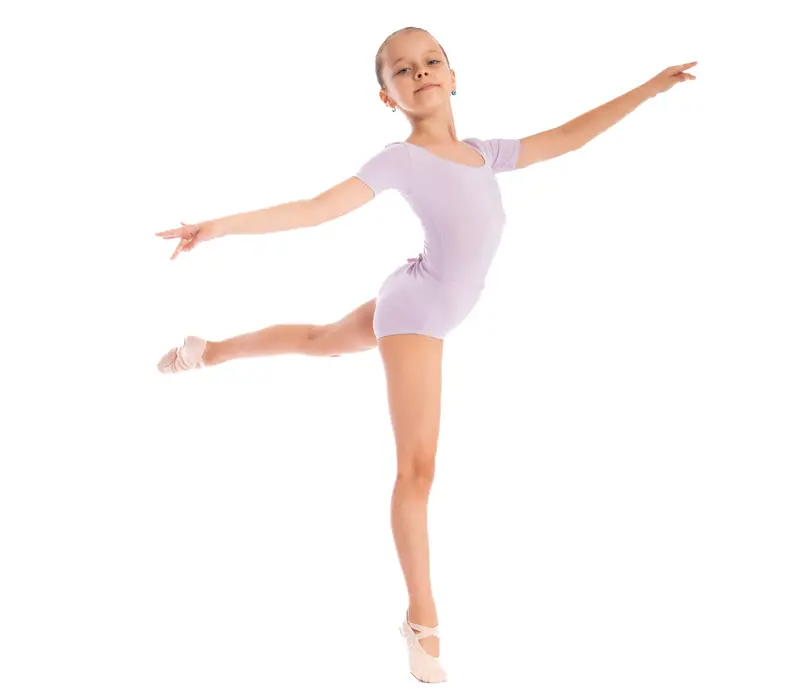 Capezio Scoop Neck Short Sleeve Leotard for children - Lavender Capezio