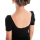 Capezio Scoop Neck Short Sleeve Leotard for children - Black