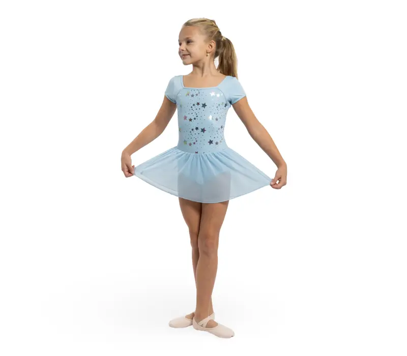 Capezio Star Struck, cap sleeve leotard with tutu skirt - Light blue Capezio