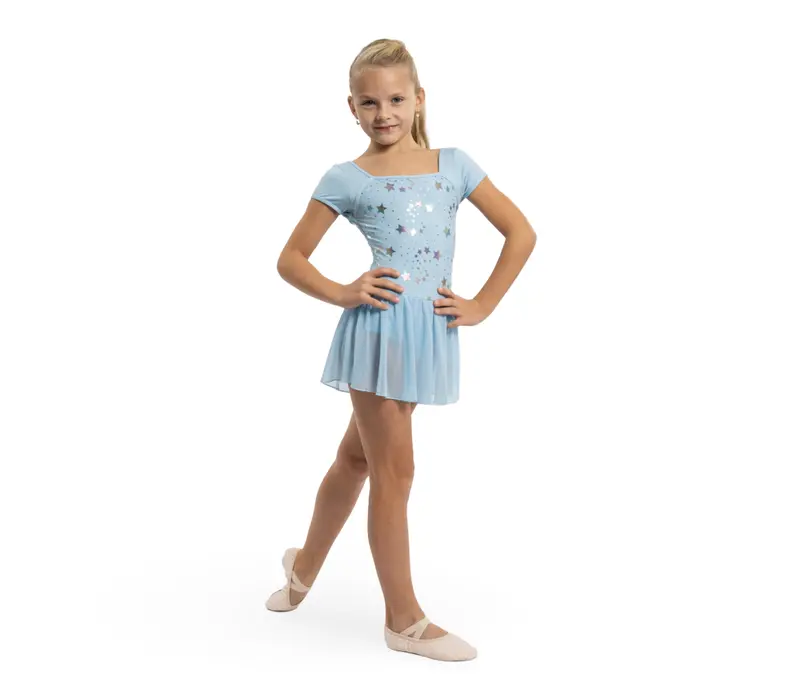 Capezio Star Struck, cap sleeve leotard with tutu skirt - Light blue Capezio