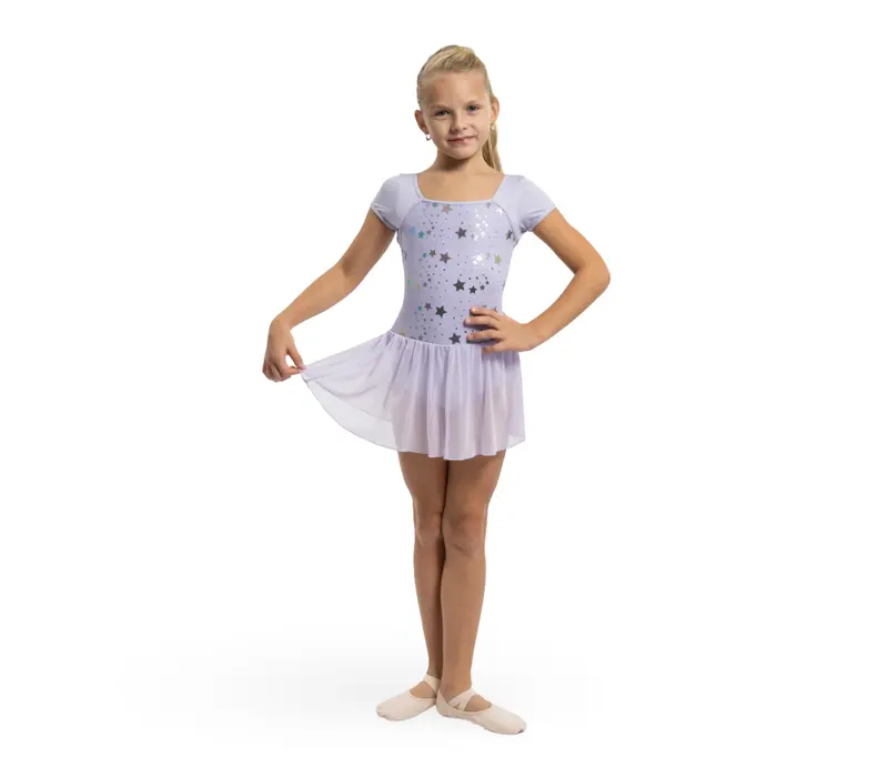 Capezio Star Struck, cap sleeve leotard with tutu skirt - Lavender Capezio