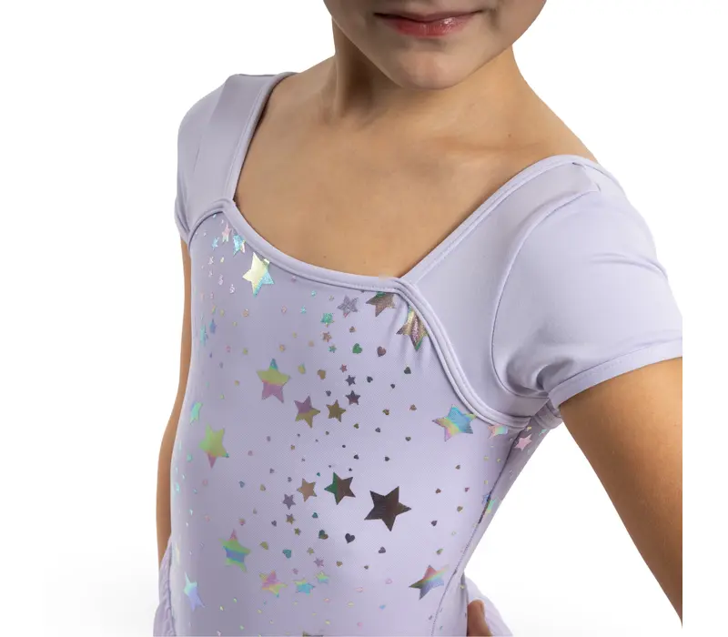 Capezio Star Struck, cap sleeve leotard with tutu skirt - Lavender Capezio