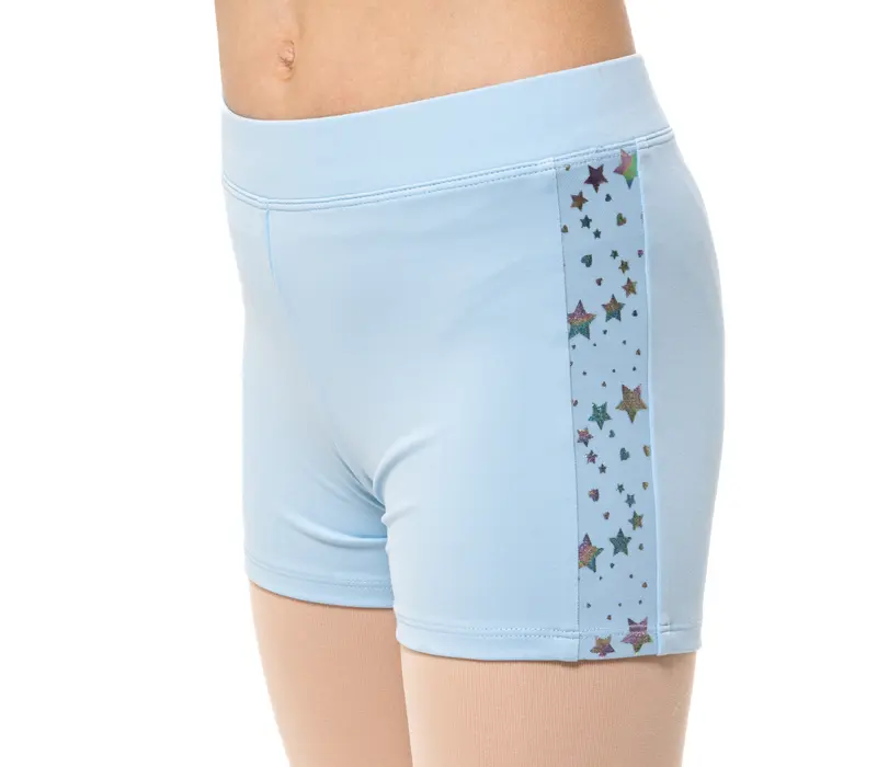 Capezio Foldover Boyshort, shorts for children - Light blue Capezio