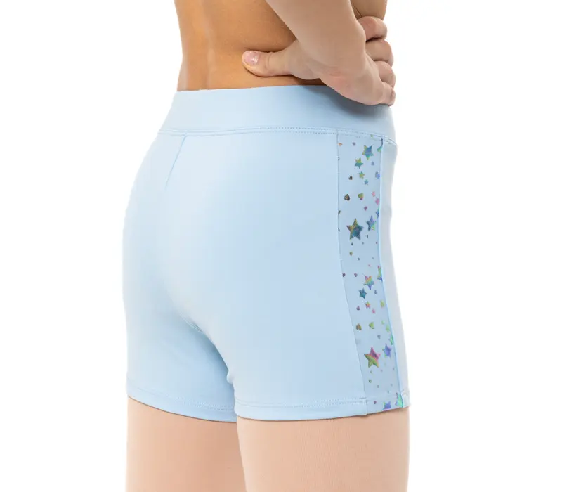 Capezio Foldover Boyshort, shorts for children - Light blue Capezio