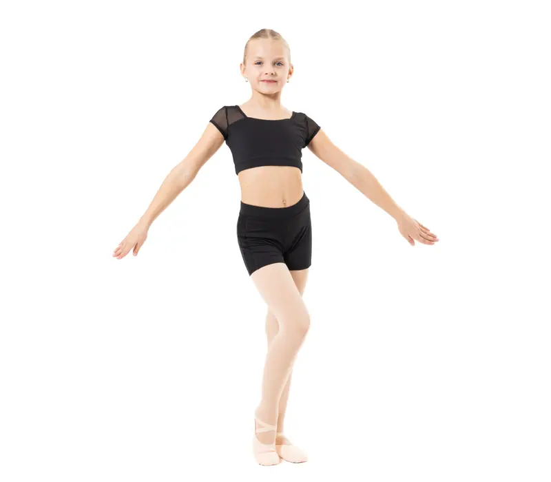 Capezio Foldover Boyshort, shorts for children - Black