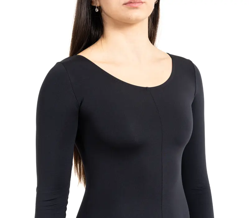 Capezio long sleeve unitard for dancers - Black