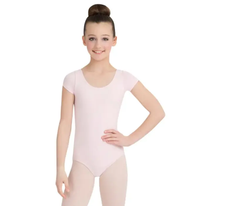 Capezio Scoop Neck Short Sleeve Leotard for children - Pink Capezio