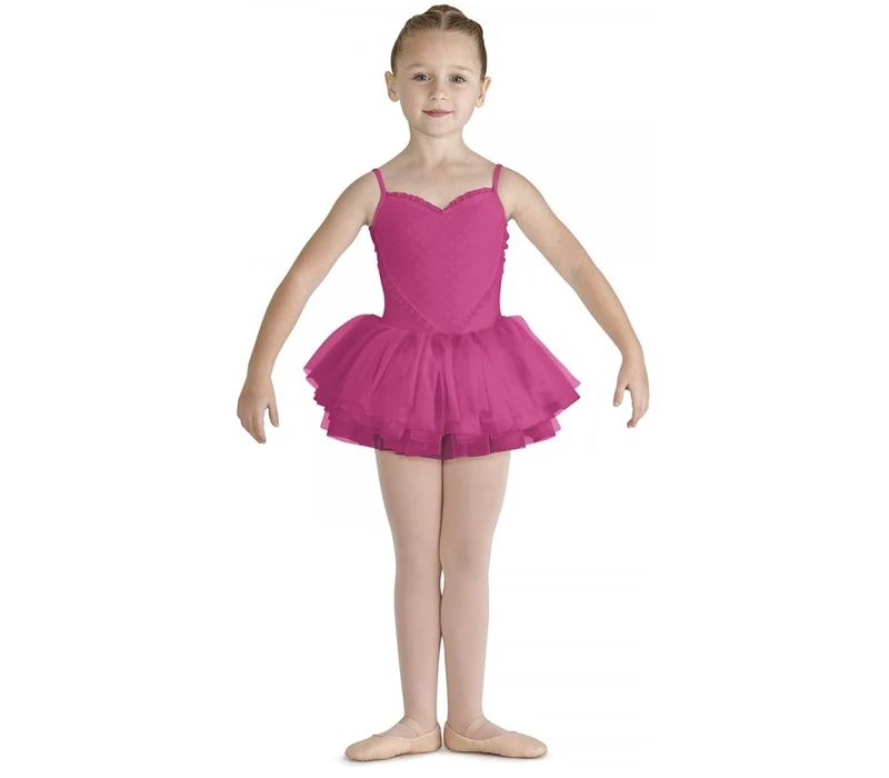 Bloch Valentine, leotard with tutu skirt for kids - Hot Pink Bloch