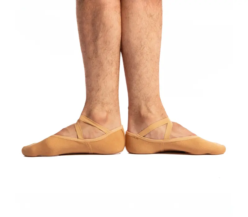 Dancee Pro stretch, men's elastic ballet shoes - Tan